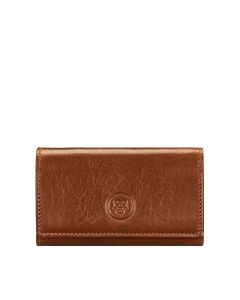Luxury Italian leather key wallet holder handcrafted in Tuscany by Maxwell Scott