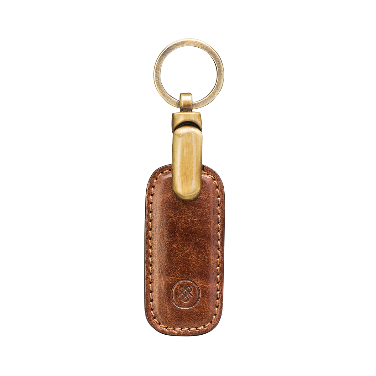 Oval Leather Keyring (hand stitched) – Etched Art