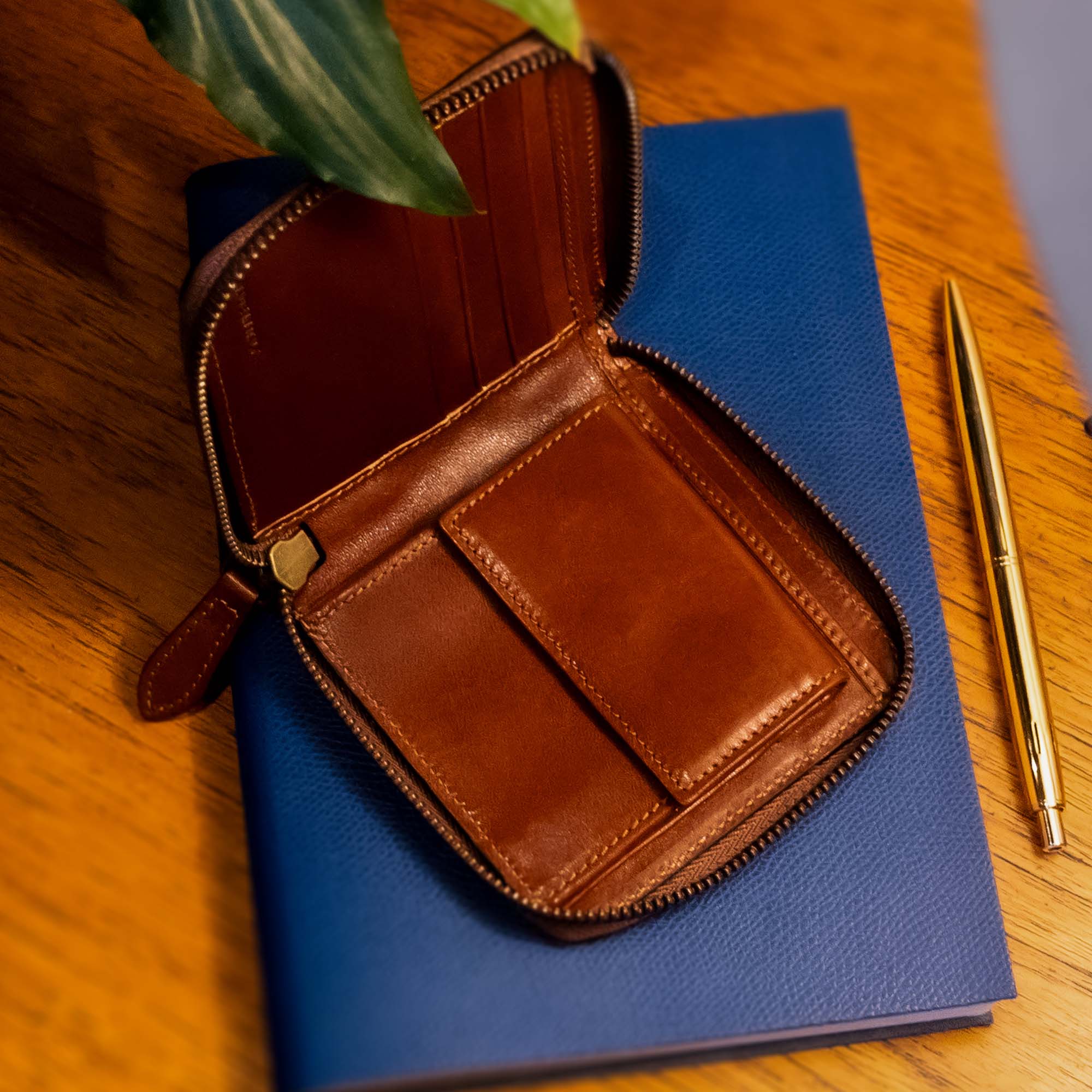 Tabiano Leather Zip Wallet | Men's Coin & Card Wallet - Maxwell-Scott