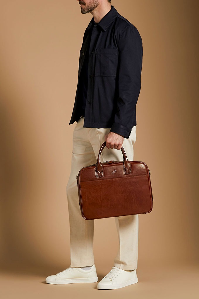 Mens leather briefcase